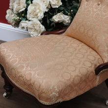 Load image into Gallery viewer, x SOLD Antique English Grandmother Chair, Walnut Fabric Button Back Ladies Chair, Seat B10992