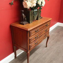 Load image into Gallery viewer, x SOLD Vintage French Chest of Drawers, French 3 Drawer Hall Cabinet, Sofa Table Chest B10197