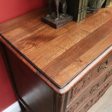 Load image into Gallery viewer, x SOLD Antique French Chest of Drawers, French Oak and Brass Handle Hall Cabinet Chest B10922