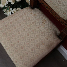 Load image into Gallery viewer, x SOLD Pair of Chairs, Church Hall Chairs, Antique French Fabric and Walnut Chairs. B10373