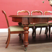 Load image into Gallery viewer, x SOLD Antique English D-End Dining Table, Antique Mahogany 3 Leaf Kitchen Dining Table B10823