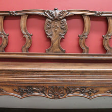 Load image into Gallery viewer, x SOLD Antique French Oak Hall Seat, Entry Slat Back Chair Bench Seat Chair Settle B10654