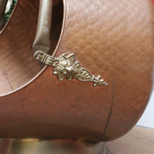 Load image into Gallery viewer, x SOLD Antique French Brass and Copper Coal Scuttle, Coal Bucket, Fire Wood Holder B10777