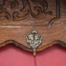 Load image into Gallery viewer, x SOLD Vintage French Oak Coat Rack with 6 Original Brass Coat Hooks, Ready to Hang B10496