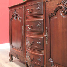 Load image into Gallery viewer, x SOLD Antique French Oak Three Drawer Sideboard, Cabinet, Curved Drawer Hall Cupboard B11063