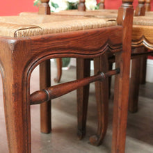 Load image into Gallery viewer, x SOLD Antique French Dining Chairs, Set of 6 Antique French Rush Seat Kitchen Chairs B10546