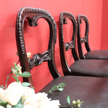 Load image into Gallery viewer, x SOLD Set of 6 Antique English Dining Chairs, Rosewood Dining Chairs Kitchen Chairs. B10325