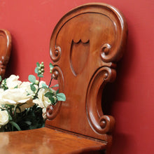 Load image into Gallery viewer, x SOLD Pair of Antique English Mahogany Hall Chairs, English Church Chairs, Shield Back B11108