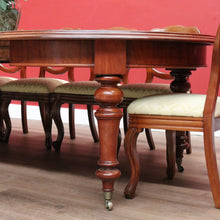 Load image into Gallery viewer, x SOLD Antique English D-End Dining Table, Antique Mahogany 3 Leaf Kitchen Dining Table B10823