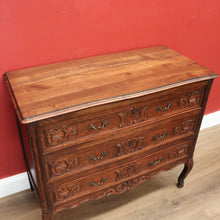 Load image into Gallery viewer, x SOLD Antique French Chest of Drawers, French Oak and Brass Handle Hall Cabinet Chest B10922