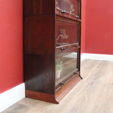 Load image into Gallery viewer, x SOLD Antique English Solicitors Bookcase, Four Section Stackable Bookcase, The Lebus B11089