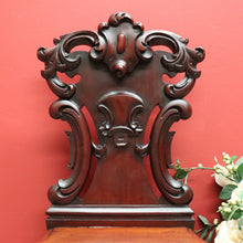 Load image into Gallery viewer, x SOLD Antique English Mahogany Hall Chair, Church, Foyer Chair with Carved Back B10720