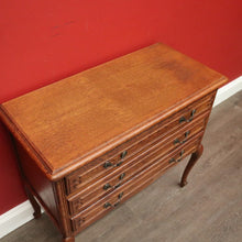 Load image into Gallery viewer, x SOLD Vintage French Chest of Drawers, French 3 Drawer Hall Cabinet, Sofa Table Chest B10197