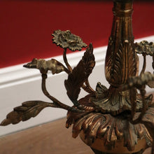 Load image into Gallery viewer, x SOLD Vintage Italian Lamp Table, Glass, Marble and Brass Flower Side Table Hall Table B10738