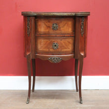 Load image into Gallery viewer, x SOLD Antique French Bedside Table Marble and Gilt Brass Lamp Side Table, Drinks Table B11072