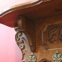 Load image into Gallery viewer, x SOLD Vintage French Oak Coat Rack with 6 Original Brass Coat Hooks, Ready to Hang B10496