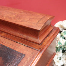 Load image into Gallery viewer, x SOLD Antique English Davenport Desk Walnut and Leather Four Drawer Writing Slope Desk. B11276