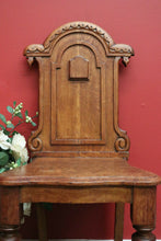 Load image into Gallery viewer, x SOLD Antique English Hall Chair, Oak Shield Back Hall Chair, Dressing Table Chair. B9428
