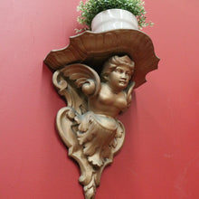 Load image into Gallery viewer, x SOLD Pair of Antique French Wall Sconces, Gilt Winged Angel Wall Bracket Wall Shelves B10974
