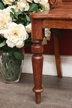 Load image into Gallery viewer, x SOLD Antique English Hall Chair, Oak Shield Back Hall Chair, Dressing Table Chair. B9428