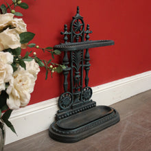 Load image into Gallery viewer, x SOLD Vintage French Cast Iron Umbrella Stand with Drip Tray, Cane Stand, or Door Stop. B10155