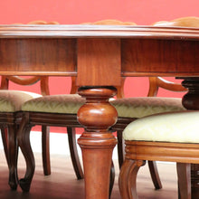Load image into Gallery viewer, x SOLD Antique English D-End Dining Table, Antique Mahogany 3 Leaf Kitchen Dining Table B10823