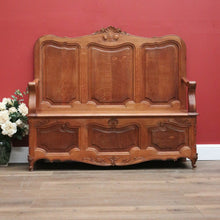Load image into Gallery viewer, x SOLD Antique French Hall Seat Blanket Box Hall Chair Armchair Hall Settle Bench Seat. B11217