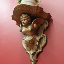 Load image into Gallery viewer, x SOLD Pair of Antique French Wall Sconces, Gilt Winged Angel Wall Bracket Wall Shelves B10974