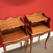Load image into Gallery viewer, x SOLD Pair of Antique Bedside Cabinets Tables, French Oak Lamp Tables, Side Tables. B10525