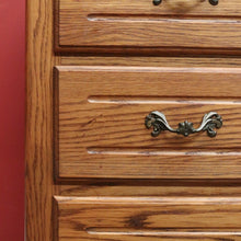Load image into Gallery viewer, x SOLD Vintage French Chest of Drawers, French Oak and Brass 3 Drawer Hall Cupboard B10807