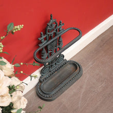 Load image into Gallery viewer, x SOLD Vintage French Cast Iron Umbrella Stand with Drip Tray, Cane Stand, or Door Stop. B10155