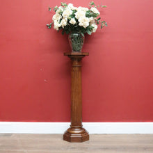 Load image into Gallery viewer, x SOLD Antique French Oak Pedestal, Plant stand in Oak Timbers, Statue Stand or Holder B11248