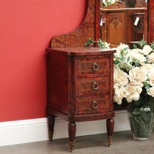 Load image into Gallery viewer, x SOLD Antique French Burr Walnut Dressing Table, Twin Pedestal Mirror Dressing Table. B10436