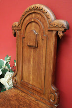 Load image into Gallery viewer, x SOLD Antique English Hall Chair, Oak Shield Back Hall Chair, Dressing Table Chair. B9428