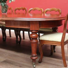 Load image into Gallery viewer, x SOLD Antique English D-End Dining Table, Antique Mahogany 3 Leaf Kitchen Dining Table B10823