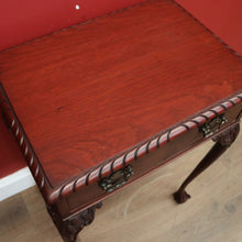 Load image into Gallery viewer, x SOLD Antique Australian Cedar Hall Table with Drawer to the Apron, Lamp or Side Table. B11290