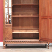 Load image into Gallery viewer, x SOLD Antique French Walnut Wardrobe, Armoire. Walnut and Mirror Linen Press Cabinet B10834