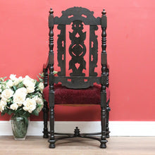 Load image into Gallery viewer, x SOLD Antique French Armchair French Oak Church Chair, Hall Chair, Bedroom Chair Seat B10752