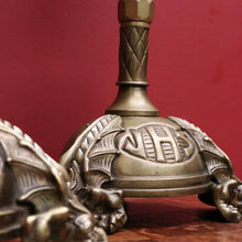 Load image into Gallery viewer, x SOLD Pair of Antique French Candle Holders, Antique Church Candle Sticks, IHS, Dragon B10765