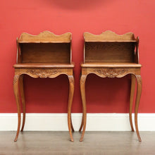 Load image into Gallery viewer, x SOLD Pair of Antique Bedside Cabinets Tables, French Oak Lamp Tables, Side Tables. B10525