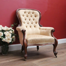 Load image into Gallery viewer, x SOLD Antique Grandfather Chair, Antique English Mahogany Arm Chair, Grandfather Chair B11016