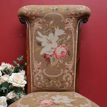 Load image into Gallery viewer, x SOLD Antique English Prayer Chair, Home Worship Kneeler with Tapestry Seat and Back. B11261