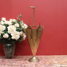 Load image into Gallery viewer, x SOLD Vintage French Brass Umbrella Holder, Umbrella Shaped Umbrella Stand B11212