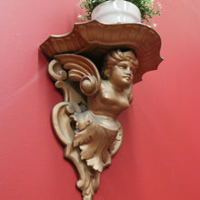 Load image into Gallery viewer, x SOLD Pair of Antique French Wall Sconces, Gilt Winged Angel Wall Bracket Wall Shelves B10974