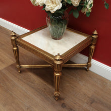 Load image into Gallery viewer, x SOLD Antique French Table, Gilt Wood and Marble Lamp Table, Coffee Table Side Table B11136