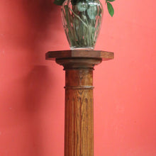 Load image into Gallery viewer, x SOLD Antique French Oak Pedestal, Plant stand in Oak Timbers, Statue Stand or Holder B11248
