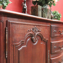 Load image into Gallery viewer, x SOLD Antique French Oak Three Drawer Sideboard, Cabinet, Curved Drawer Hall Cupboard B11063