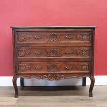 Load image into Gallery viewer, x SOLD Antique French Chest of Drawers, French Oak and Brass Handle Hall Cabinet Chest B10922