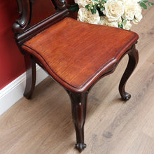 Load image into Gallery viewer, x SOLD Antique English Mahogany Hall Chair, Church, Foyer Chair with Carved Back B10720