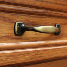 Load image into Gallery viewer, x SOLD Vintage French Chest of Drawers, Oak and Brass Handle Hall Cabinet Lamp Cupboard B10198